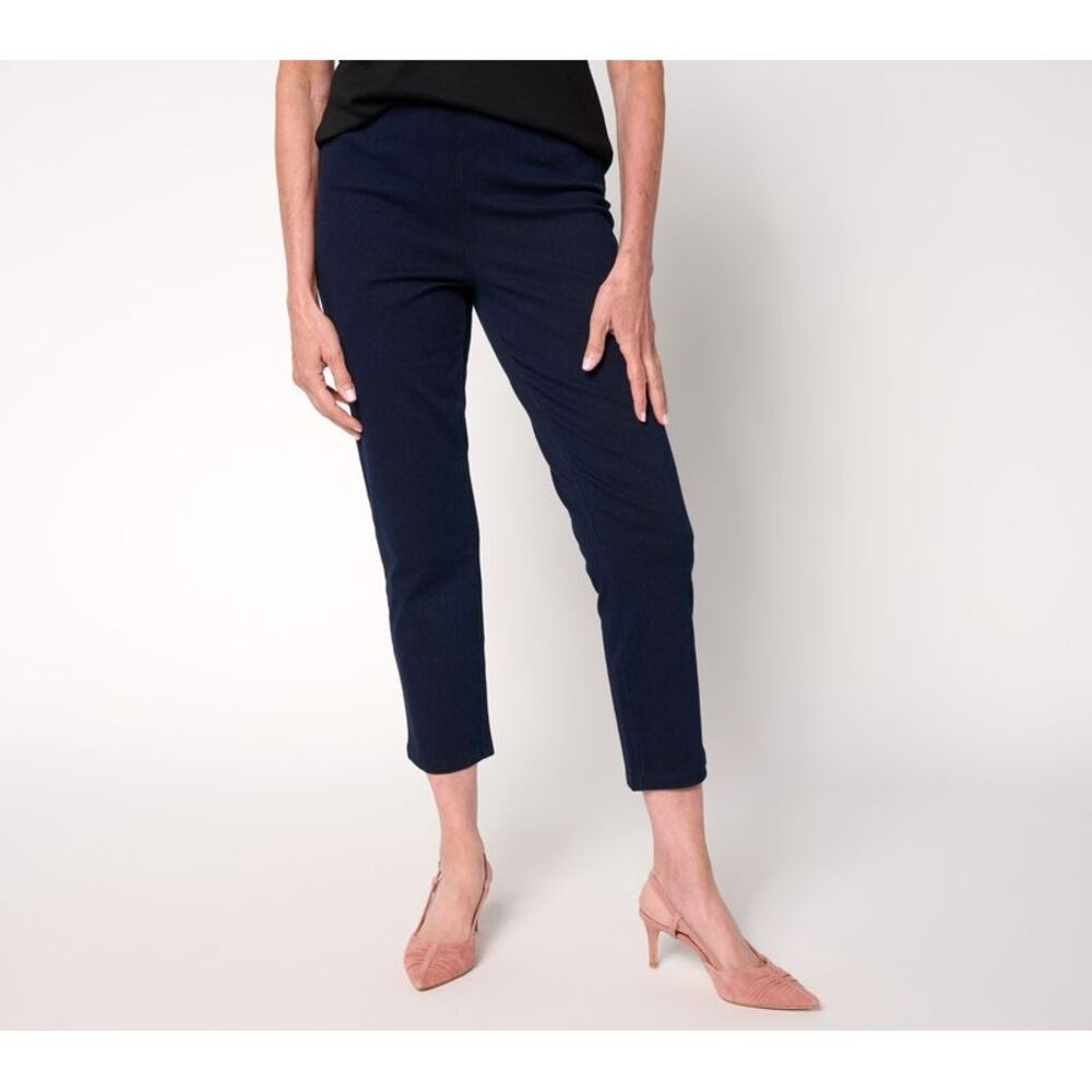 Liberare Women's Plus Sz Pants 1X Prime Denim Crop Blue A693366